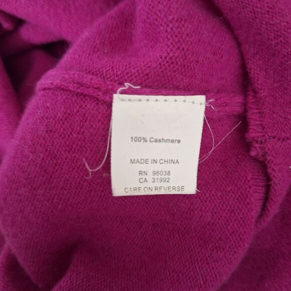 Kier + J Womens Cashmere Sweater Pink Preppy Coquette Business Cozy Small - Picture 7 of 11
